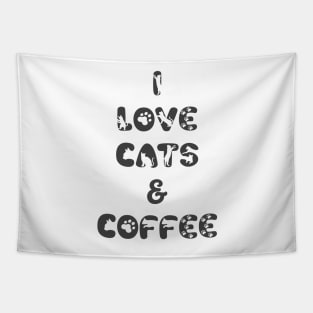 I Love Cats and Coffee Tapestry