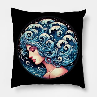 ZODIAC Aquarius - Astrological AQUARIUS - AQUARIUS - ZODIAC sign - Van Gogh style - 14 Pillow