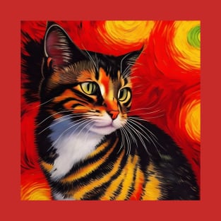 Colorful painting of a cat T-Shirt