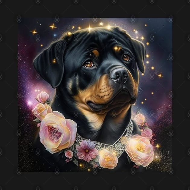 Galactic Rose Rottweiler by Enchanted Reverie