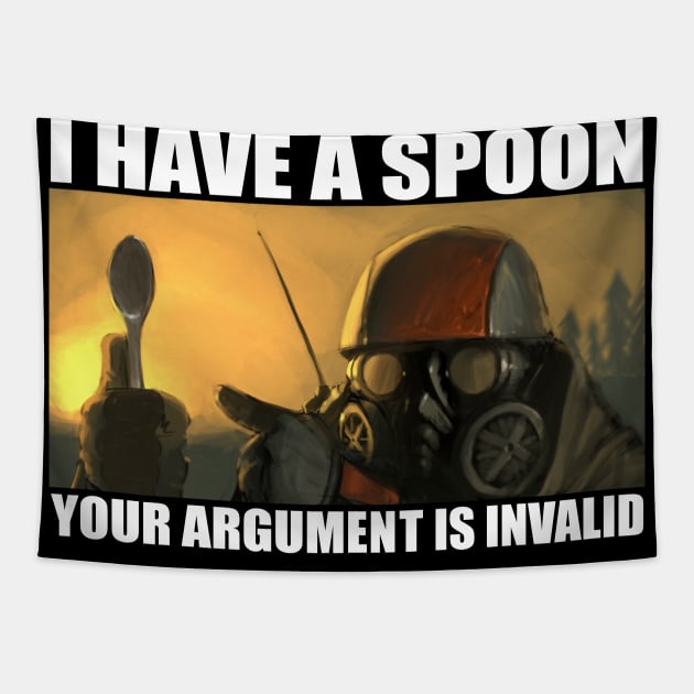 Gone With the Blastwave Spoon MEME version Tapestry by Morriperkele