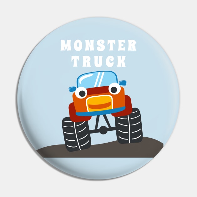 illustration of monster truck with cartoon style. Pin by KIDS APPAREL