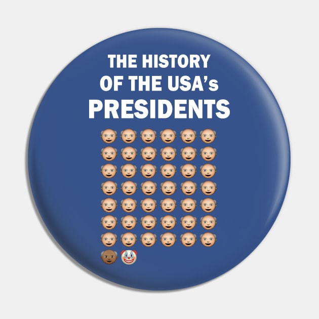 The History of The USA Presidents Emoji Style Pin by magentasponge