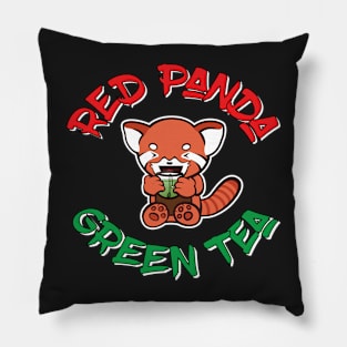 Red Panda Green Tea Pillow