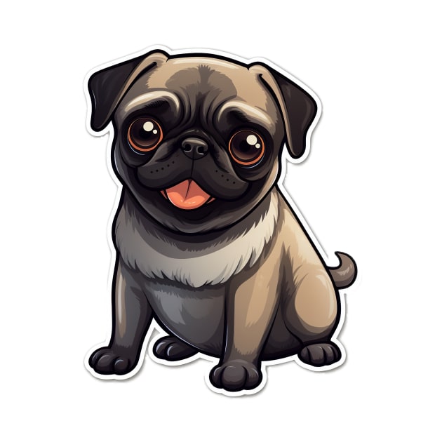 Cute Pug Dog - Dogs Pugs by fromherotozero