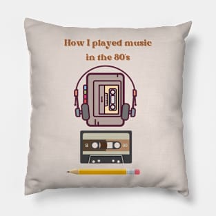Music in the 80's Pillow