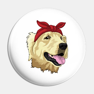 Labrador with Bandana Pin