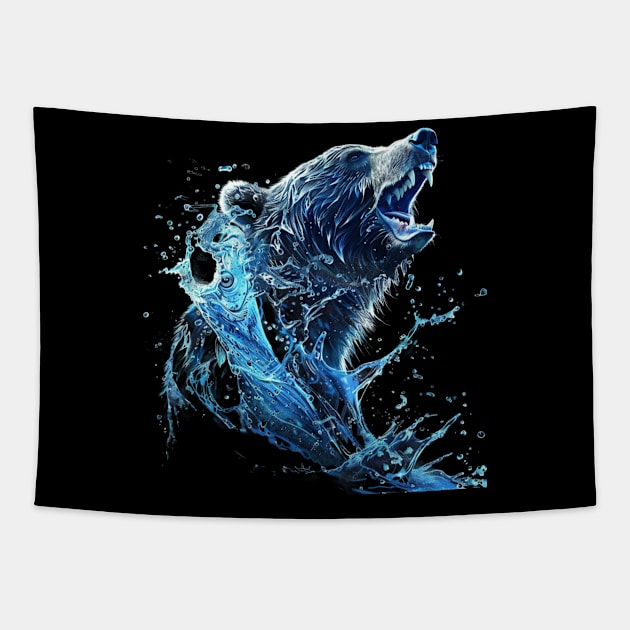 Grizzly Bear Colorful Coats Tapestry by xXYazzyChanArtsXx