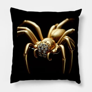 Golden Spider Pillow