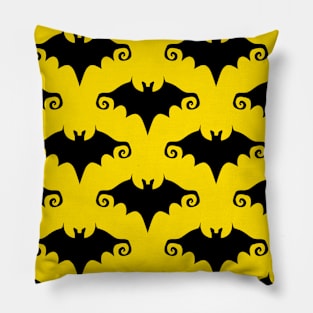 halloween yellow bats Pillow