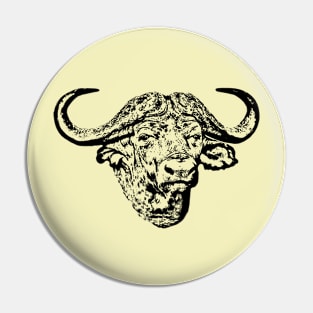 African buffalo Pin