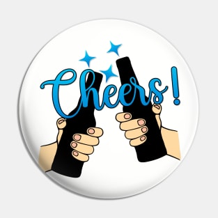 Beer Bottle Cheers Pin