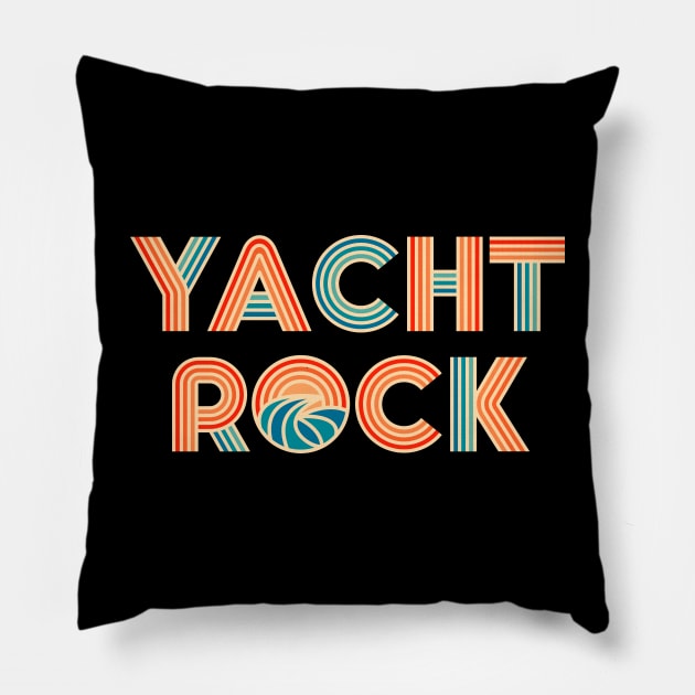 Yacht Rock Logo Pillow by CYPHERDesign