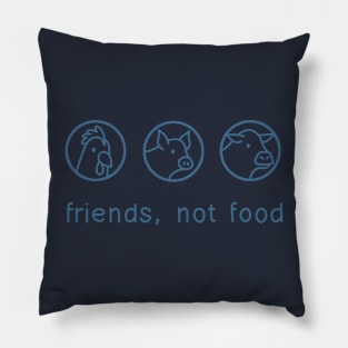 Friends Not Food Pillow