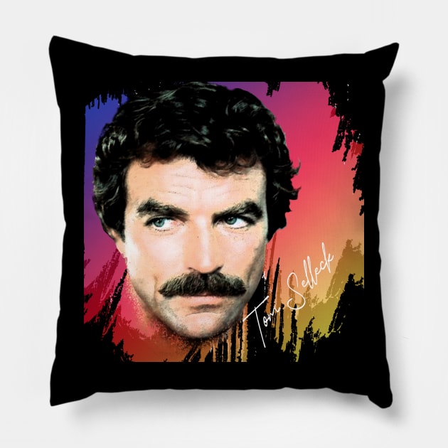 Tom Selleck-Retro Limited Edition Pillow by Hursed