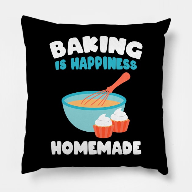 Baking is happines Pillow by Caskara