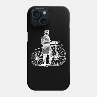 White Vintage Bicycle Cyclists Phone Case