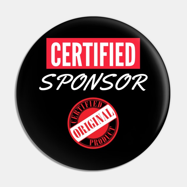 Certified Sponsor Alcoholic Recovery Pin by RecoveryTees