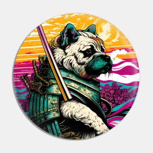 Japanese Samurai Bulldog Pin