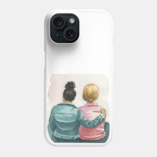 Watercolor Lesbian Couple Creative Gift Phone Case