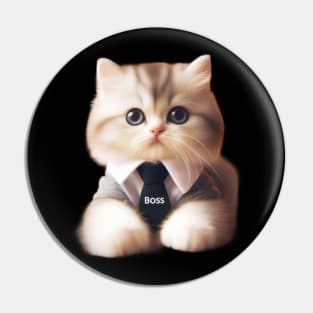 Adorable Feline Supervisor Pin