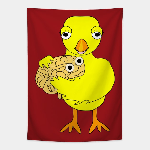 Neuro Chick Brain Tapestry by Barthol Graphics