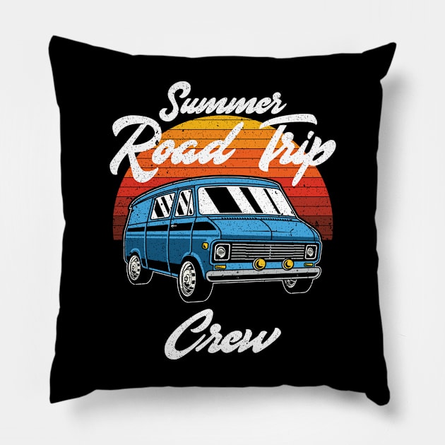 Summer Road Trip Crew Pillow by Schimmi