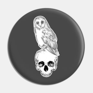 Owl Skull Pin