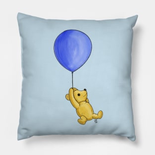 Winnie the Pooh and the big blue balloon Pillow