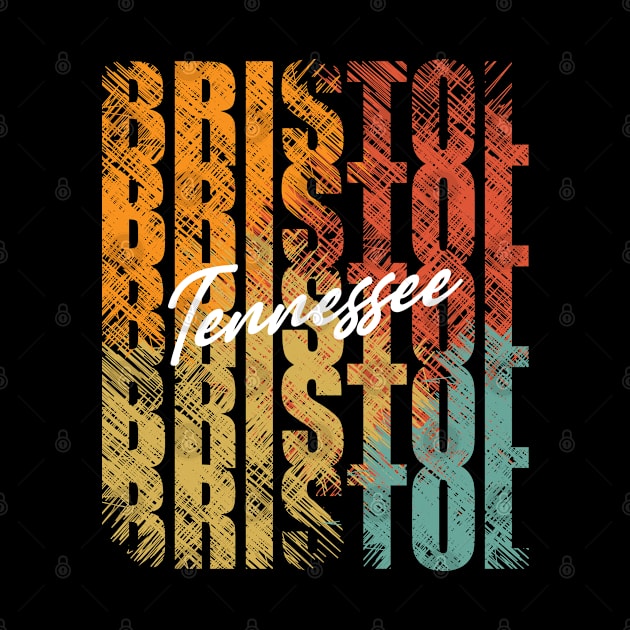 Bristol Tennessee Retro Vintage Custom Design Unique Graphic by lorijaquelyn