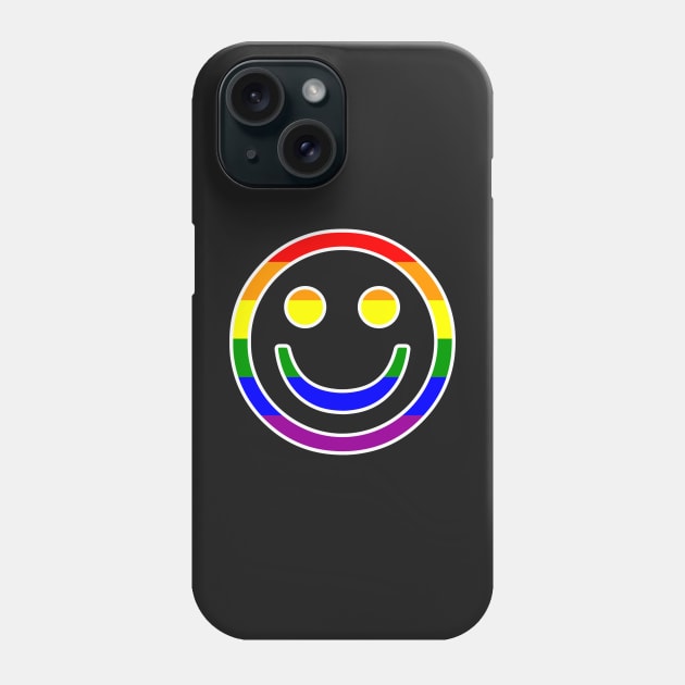Pride Smiling Face LGBTQ Design Phone Case by OTM Sports & Graphics