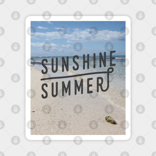 Sunshine Summer Caribbean Beach Magnet by Christine aka stine1
