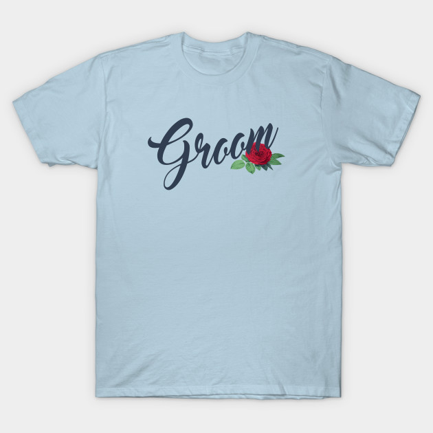 Discover Elegant Groom Floral Wedding Calligraphy - Groom - T-Shirt