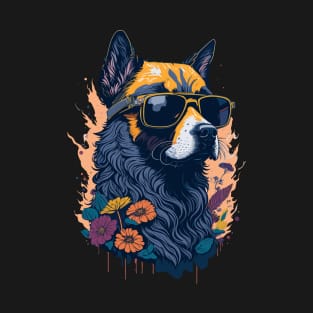 Cute Dog Graphic Illustration Designs T-Shirt