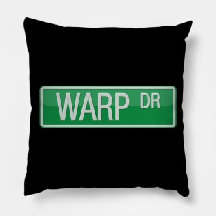 Warp Drive Street Sign T-shirt Pillow