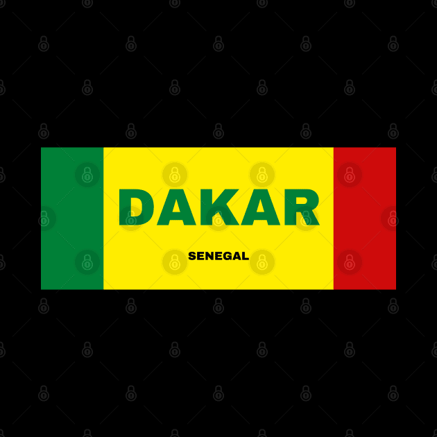 Dakar City in Senegal Flag Colors by aybe7elf