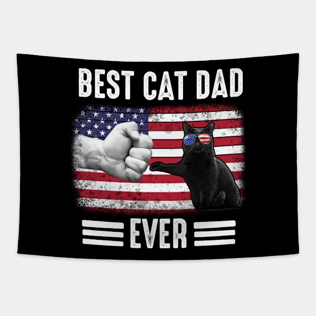 Best Cat Dad Ever Costume Gift Tapestry by Ohooha