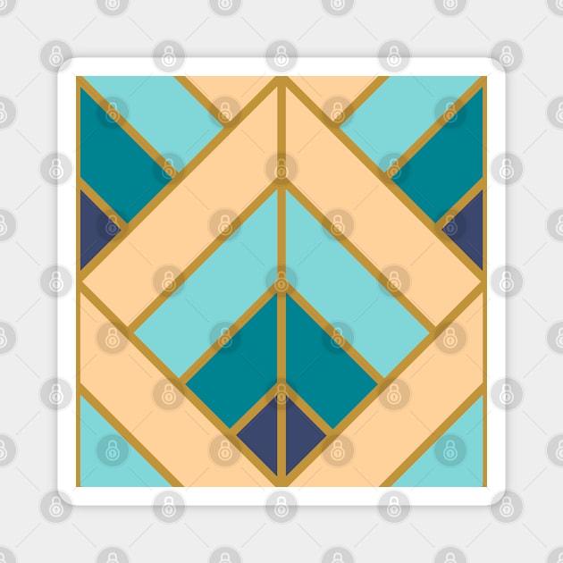 Geometric Pattern: Art Deco Diamond: Dream Magnet by Red Wolf