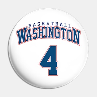 Washington Basketball - Player Number 4 Pin