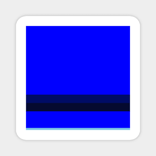 A scarce amalgam of Sky Blue, Primary Blue, Dark Imperial Blue and Cetacean Blue stripes. Magnet