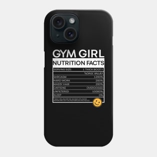 GYM Girl Nutrition Facts Phone Case