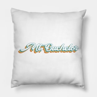 Mt. Bachelor Ski Resort Oregon Retro Lettering Pillow