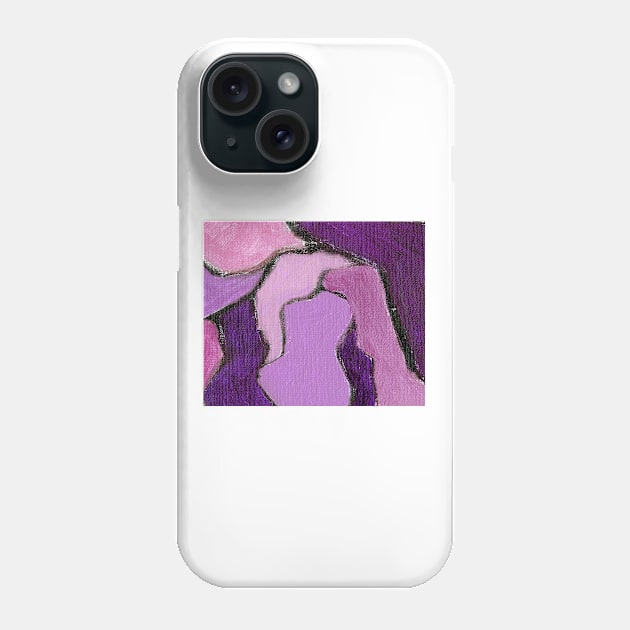 Abstract Painting 2c29 Fandango Fuchsia Lavender Phone Case by Go Abstract Art