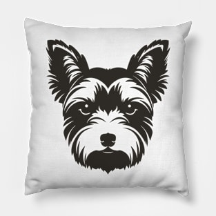 Yorkshire Terrier Silhouette Pillow