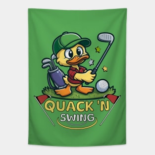 Golf Golfing Humor Duck Quack'n Swing Tapestry