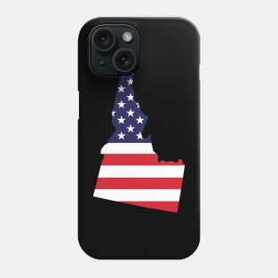 Idaho State Shape Flag Background Phone Case