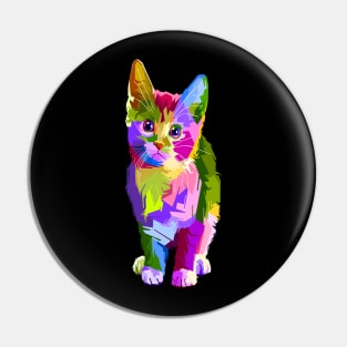 Cat Art Pin