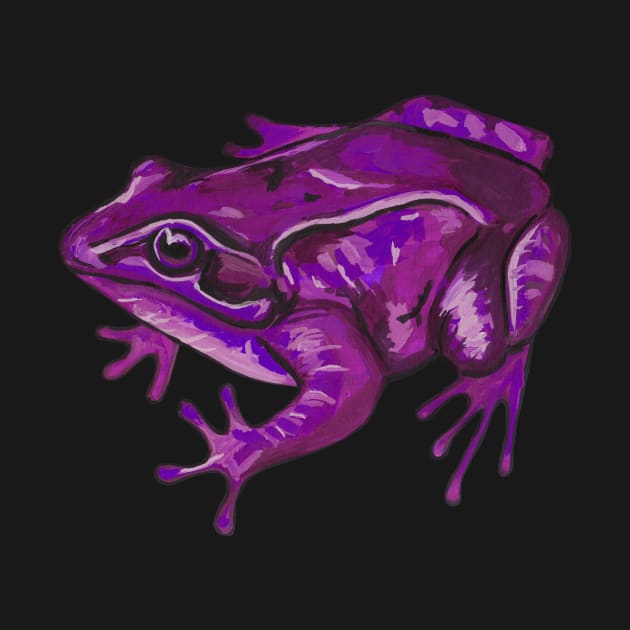 Violet tropical frog by deadblackpony