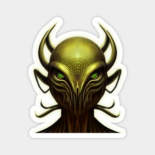 Alien Face - Golden Skin Magnet