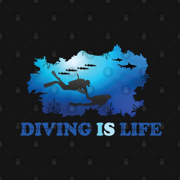 diving is life by Tshirtatech